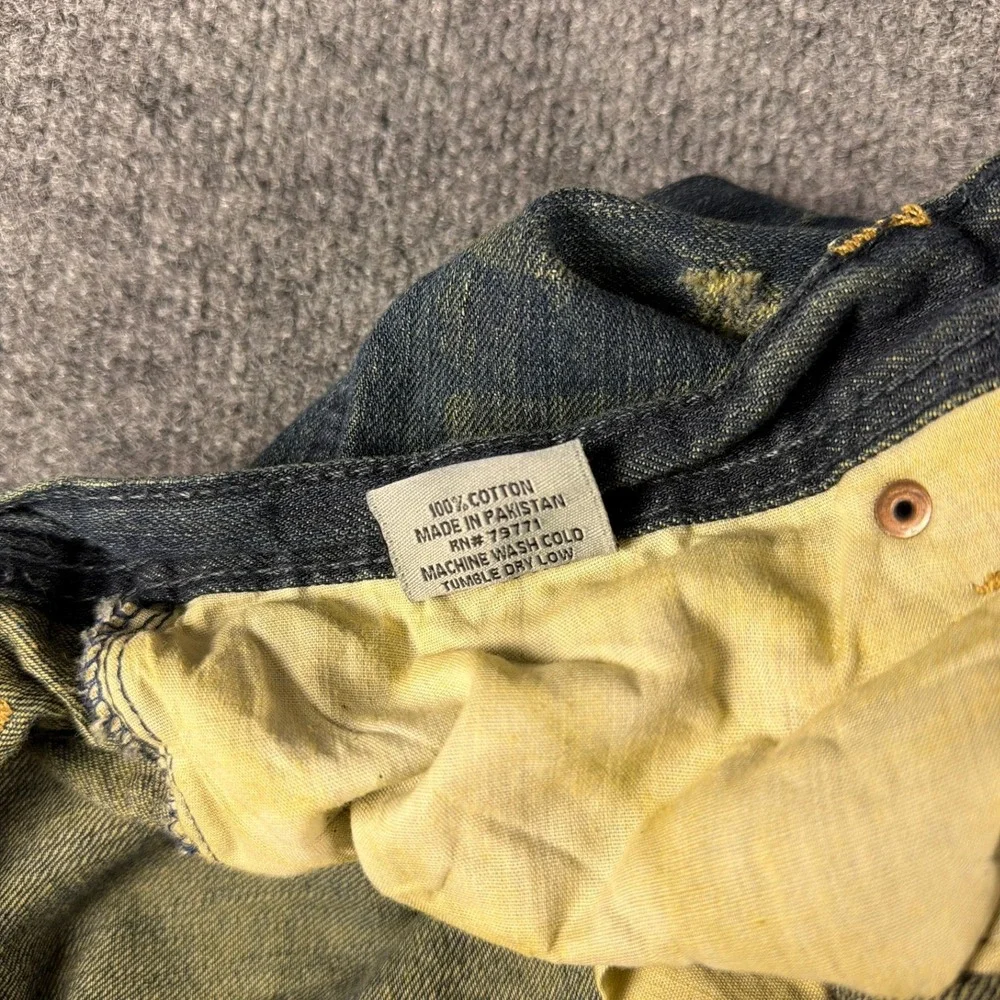 Jordan Craig Men Jeans Distressed 34‎ x 32 Straight Hem Finish Cotton